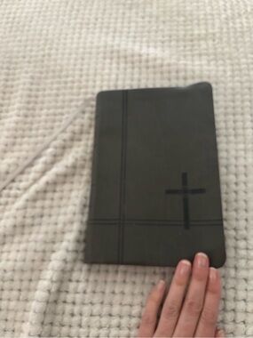 Black Cross Accent Leather cover Bible